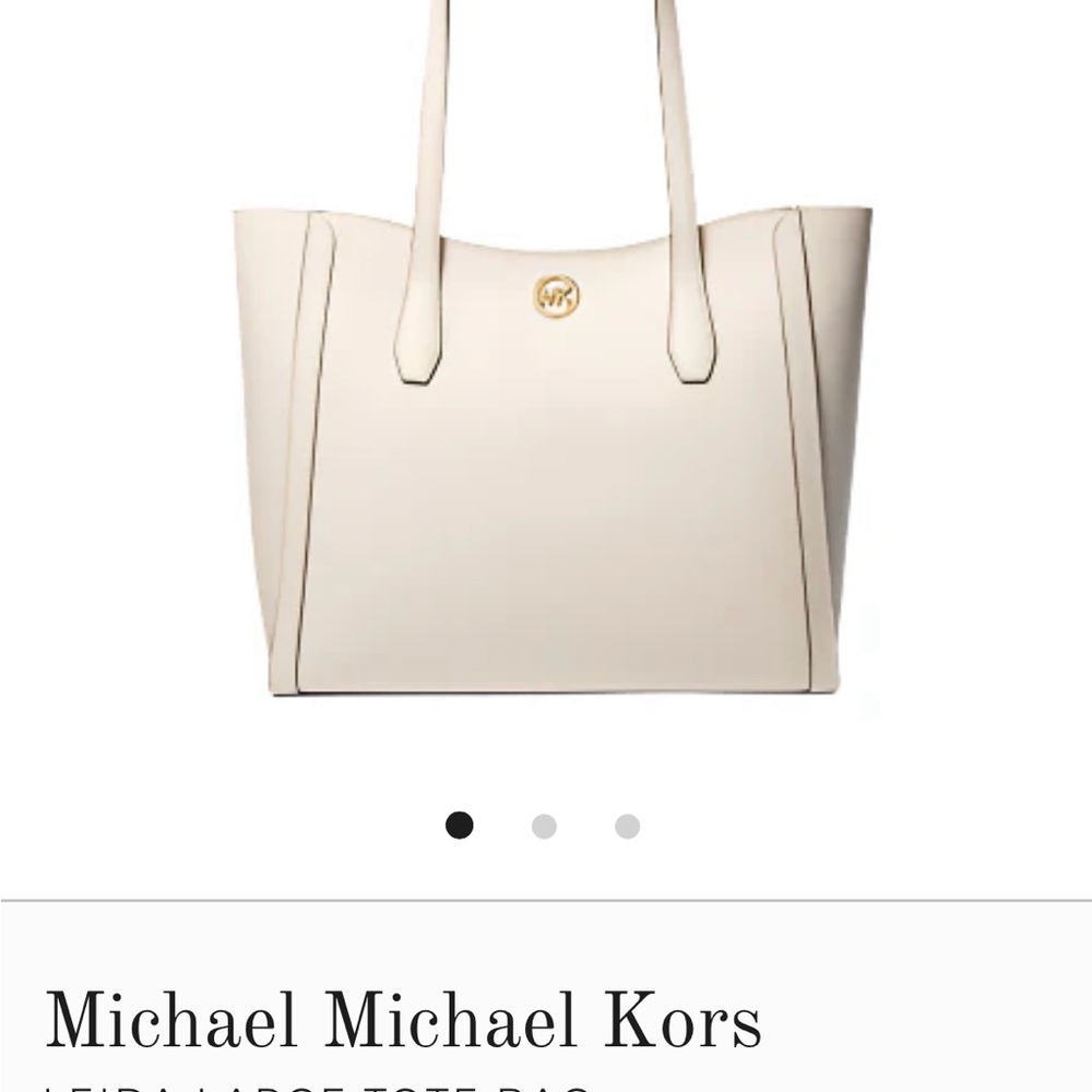 Michael Kors Leida Ivory Tote Bag - NWT - Picture 6 of 7